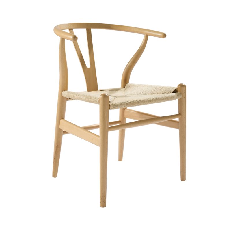 Sillas laterales de comedor Wishbone de estilo moderno Sillas laterales de comedor de madera