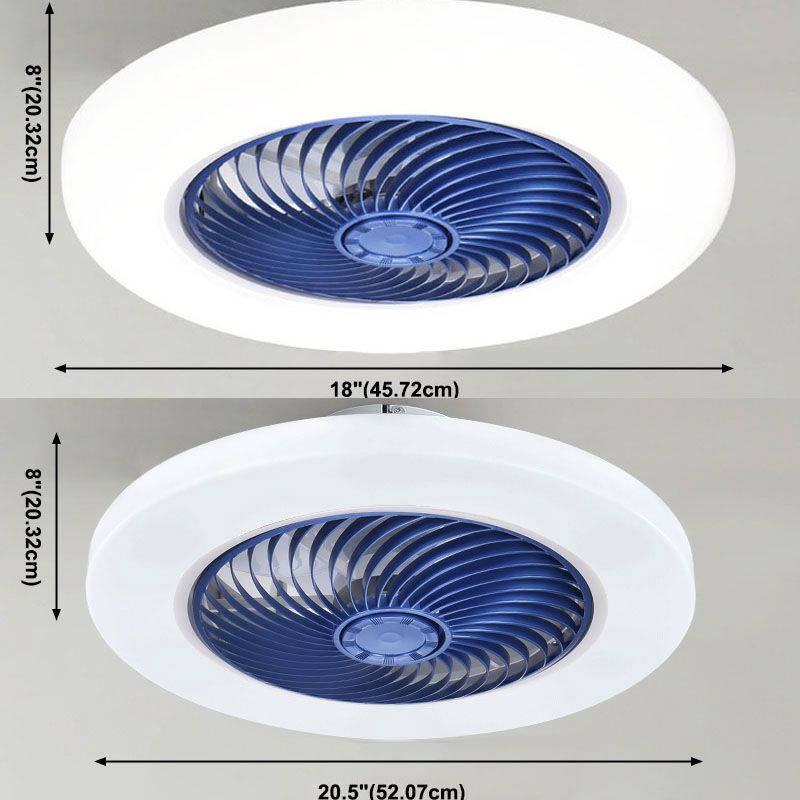 Moderne kreative LED -Deckenventilator Leichte schmiedeeisere kreisförmige Flush -Halterung mit Acrylschatten