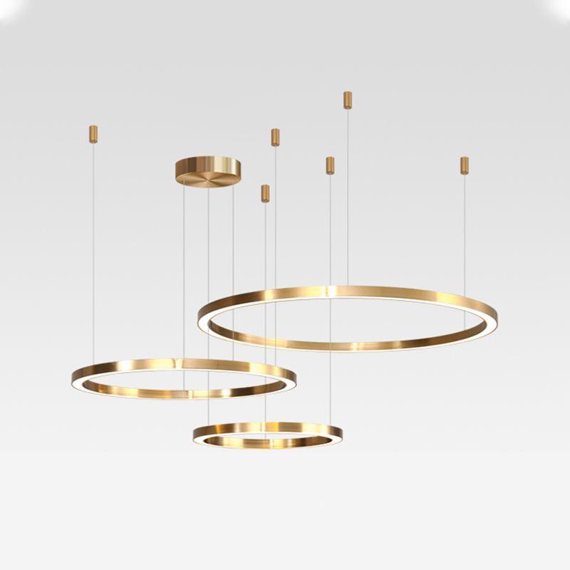 Modern Aluminum Chandelier Light Fixtures Multi-Tier Hanging Pendant Lights for Living Room