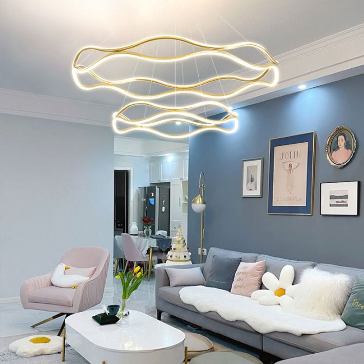 Weaving Wohnzimmer Kronleuchter Lampe Metall Einfachheitstil Kronleuchter Beleuchtung