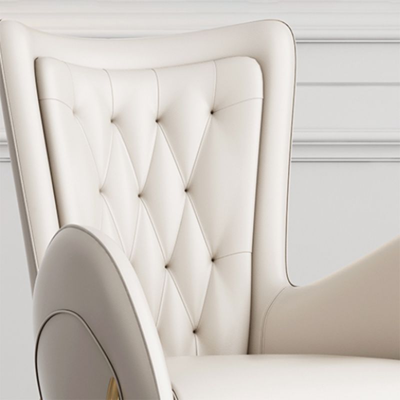 Glam Style Dining Arm Chair Upholstered Dining Chair for Dining Room