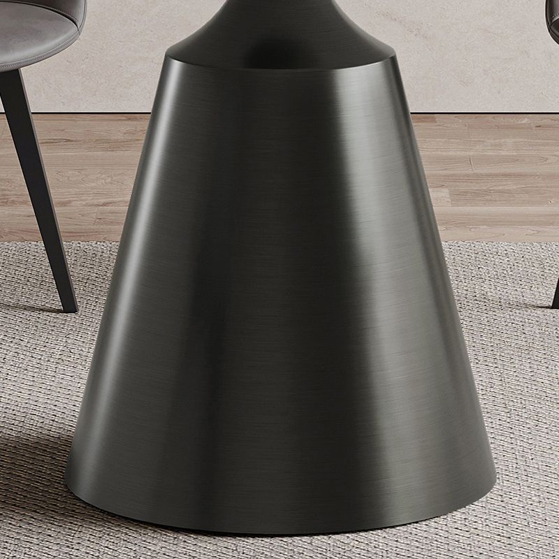 White Stone Top Dining Room Set of 1/4/5 with Round Table Furniture