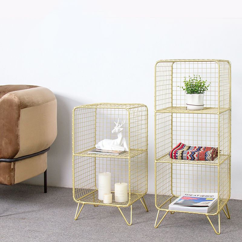 Modem Metal Bookshelf Standard Shelf Bookshelf for Home Office 11.8" W