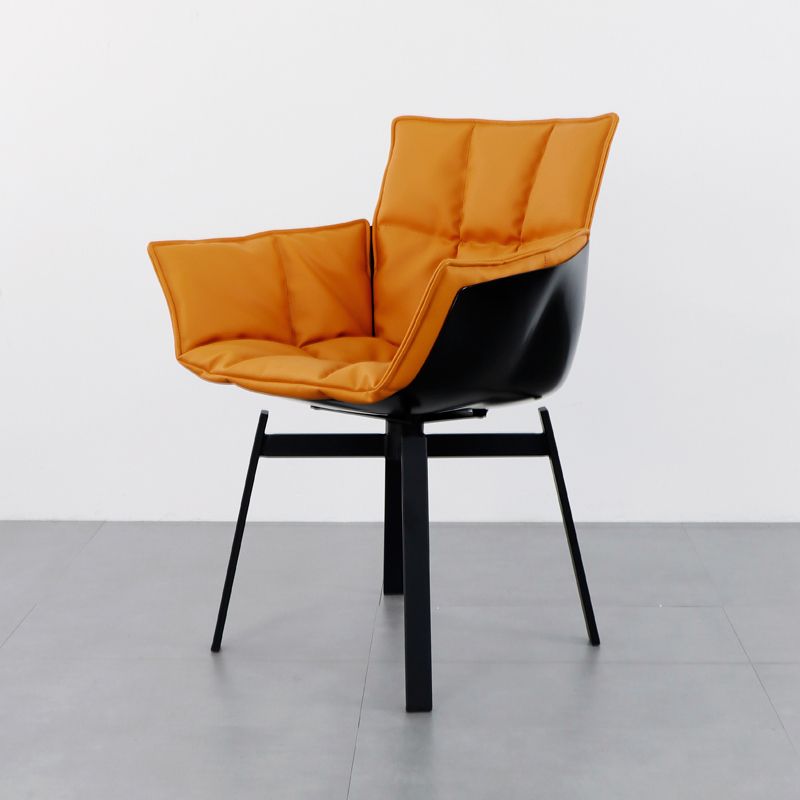 24.41"L x 24.41"W x 33.46"H Modern Cushion Back Pillow Top Arms Chair for Living Room