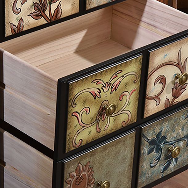 16.38/17.55 Width Coastal Storage Chest Dresser Solid Wood Dresser