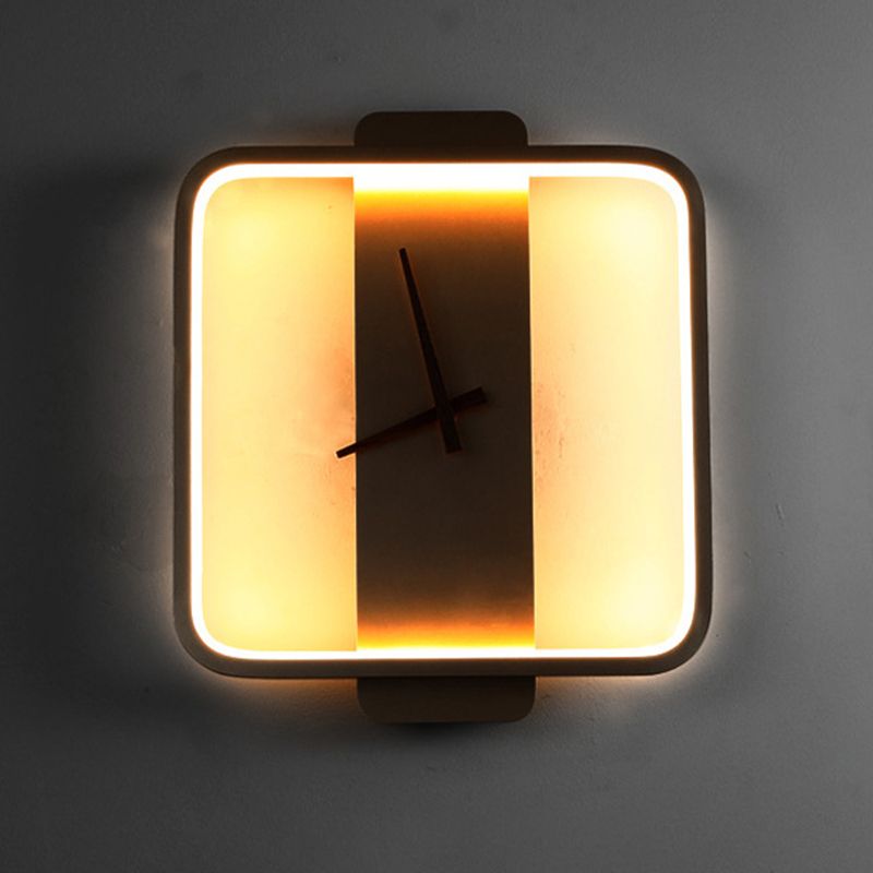 Single Contemporary Brass/Black Wall Mounted Sconce Metal Wall Light for Bedroom