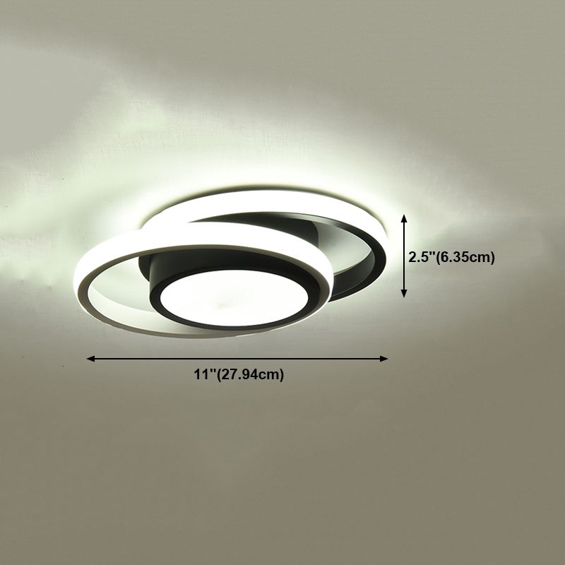 3 Lights Flush Mount Ceiling Lighting Fixture Simplicity LED Ceiling Light