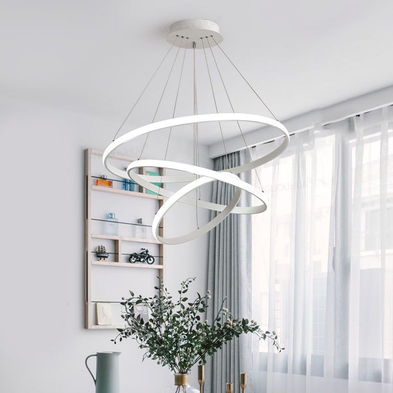 Apparecchi di illuminazione a sospensione in metallo multi -luci suona lampada lampadario in stile moderno