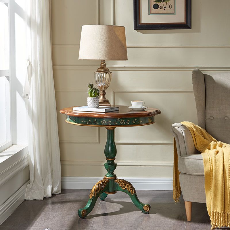 French Country Distressed Cocktail Table Wooden Coffee Table for Home