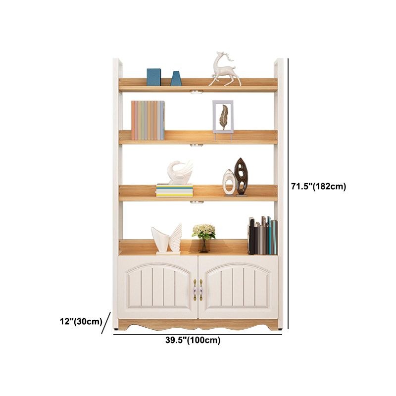 Modern Engineered Wood Bookshelf Etagere Open Shelf Vertical Bookcase