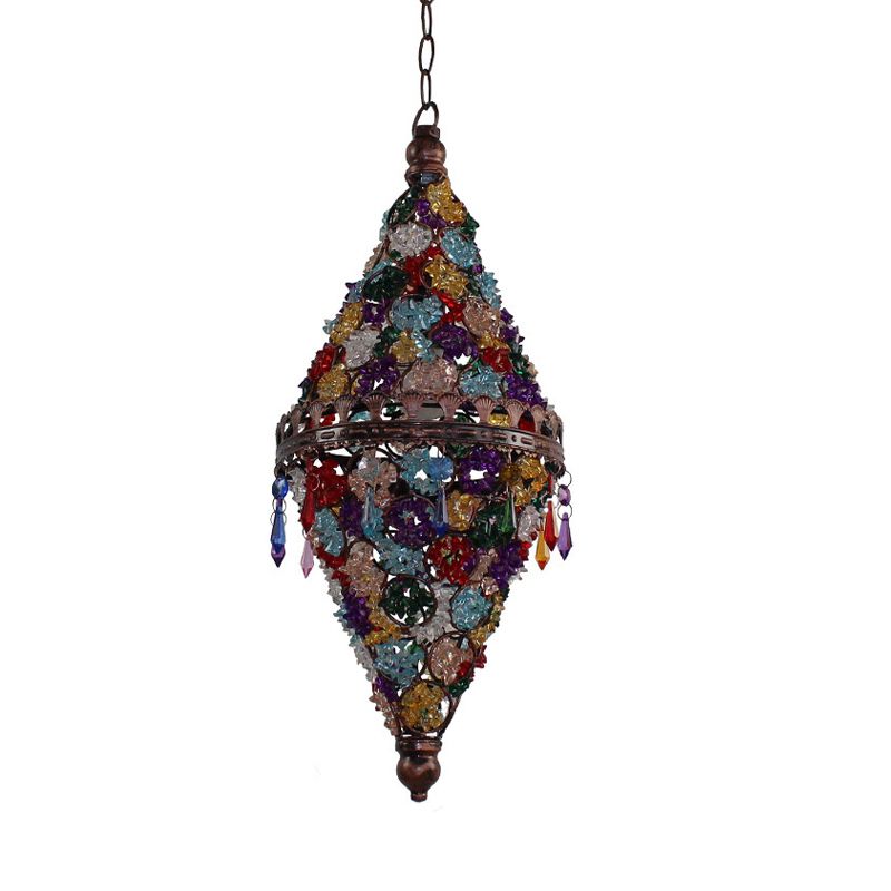 1 Plafond de tête Pendant Bohemian Chambre suspendue lampe avec cône / gyroscopieuse en cuivre en cuivre
