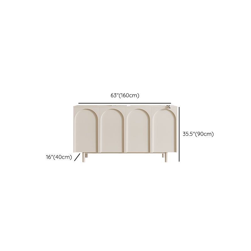 Wood Buffet Contemporary Style Sideboard Table with Cabinets