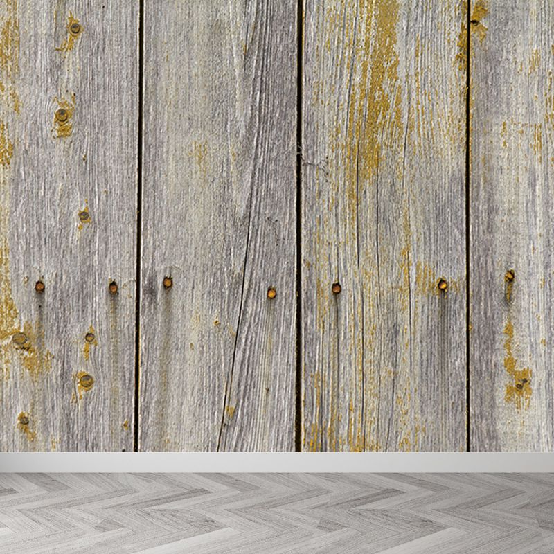 Old Wood Grain Wallpaper Mural Custom-Made Wall Covering for Sitting Room