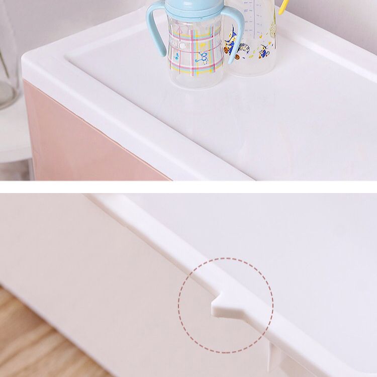 Contemporary Plastic Storage Cabinet With Drawer Non-Hanging Armoire