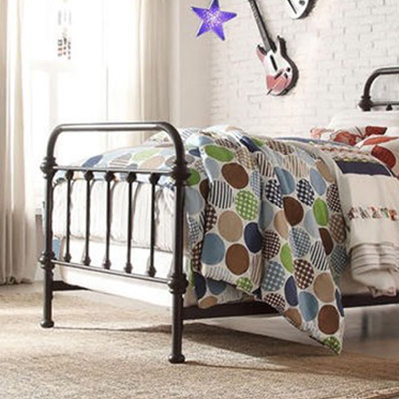 45.27" High Open-Frame Bed Metal Wire-Grid Bed with Custom Gold Legs