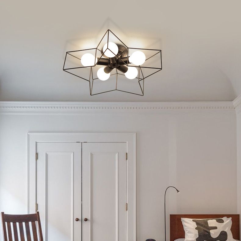 Star Shape Flush Mount Ceiling Fixture Modern Flush Ceiling Lights for Dining Room