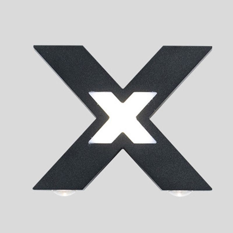 Modern Minimalist Style X-shaded Wall Mounted Light Fixture Metal 4 Lights Wall Lamps