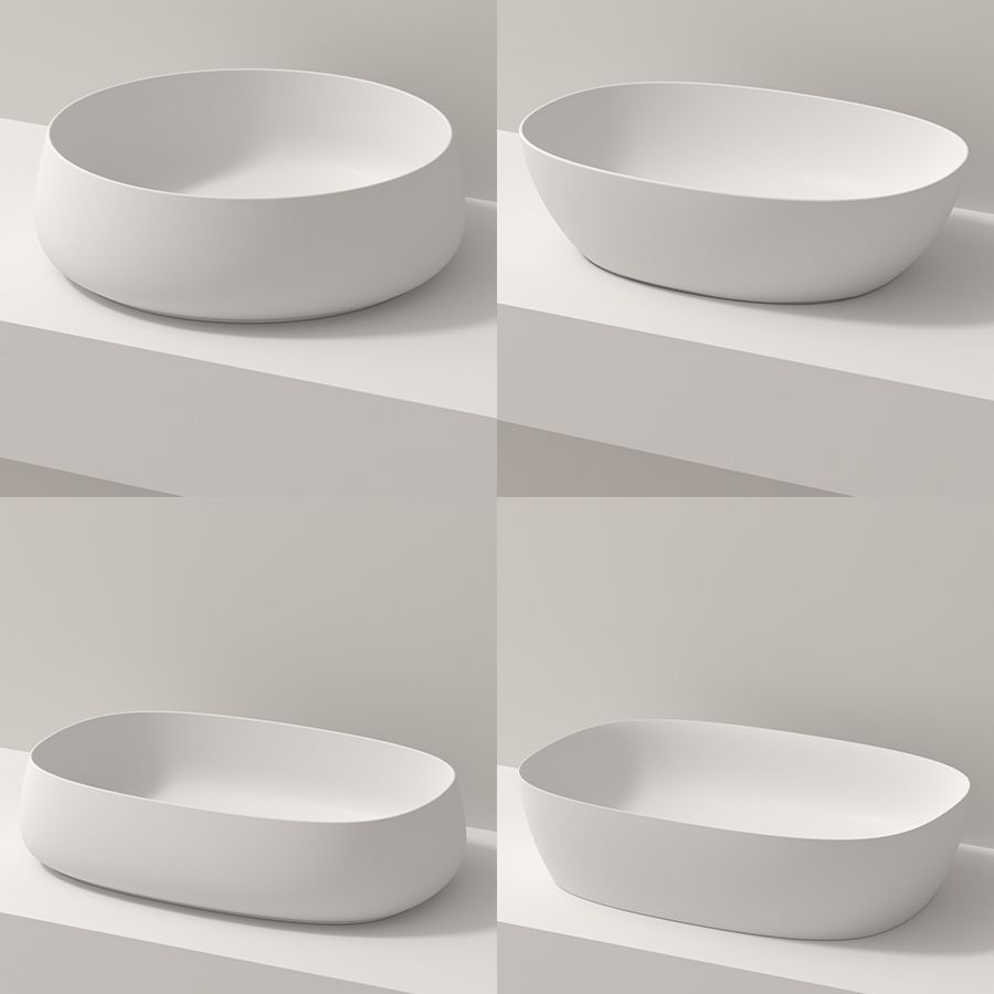 Modern Vessel Bathroom Sink No Craftsmanship Resin Wash Stand