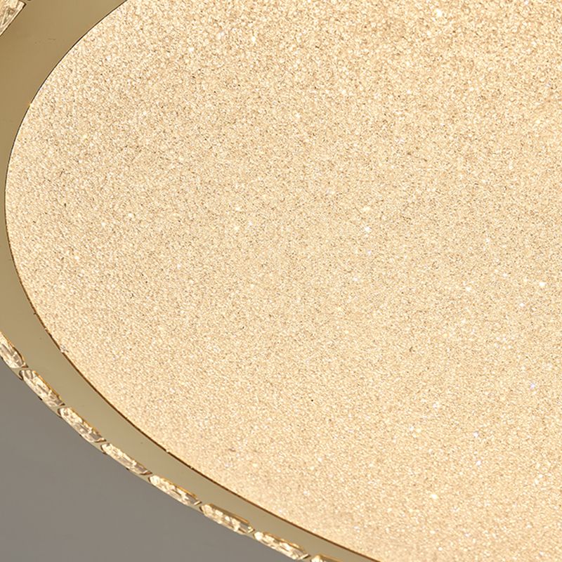 Contemporain K9 Crystal Flush Mount 1-Light Flush Ceiling Light for Living Room