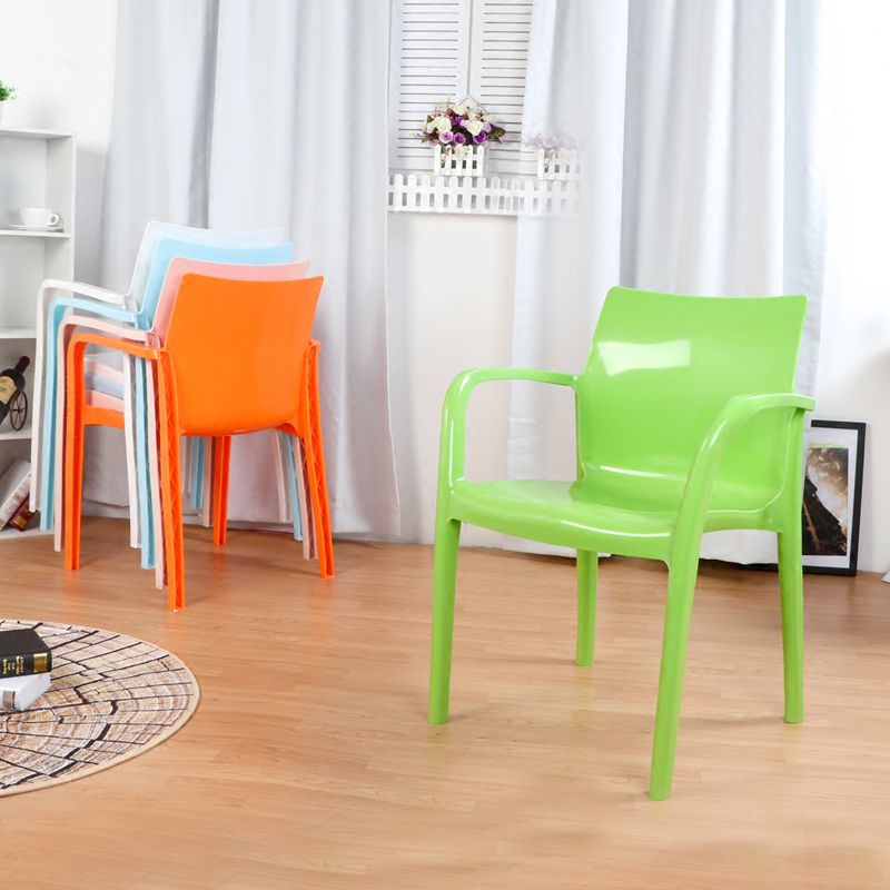 Sillas de comedor de cocina estilo moderno Sillones de comedor apilables (juego de 4)