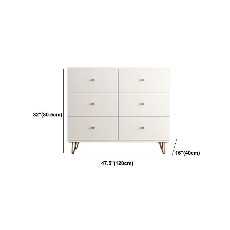 Classic Glam Soft-Close Storage Chest Drawers White Wood Dresser