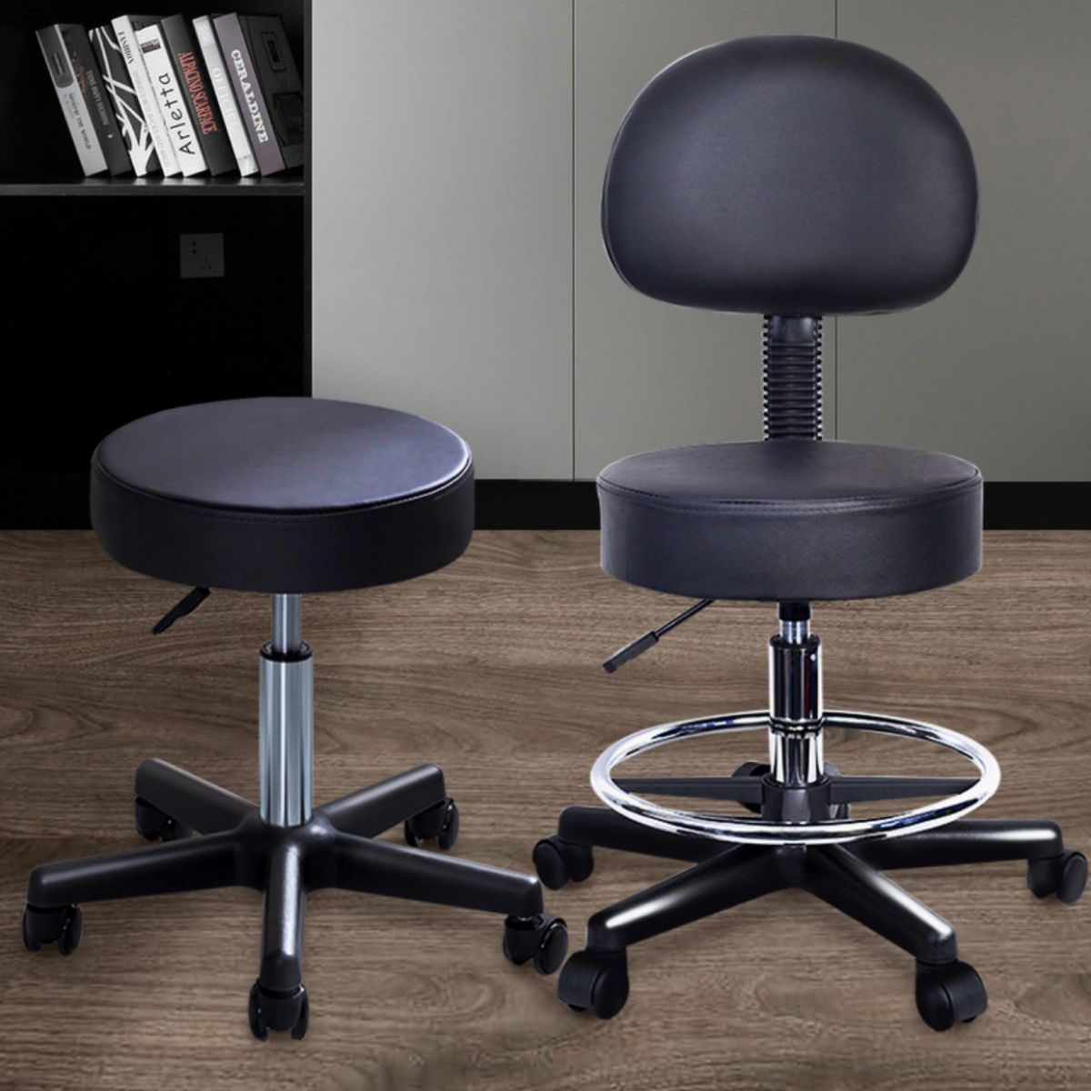 Modern Adjustable Rotatable Counter Stool Steel Kitchen Bar Stool with Cushion