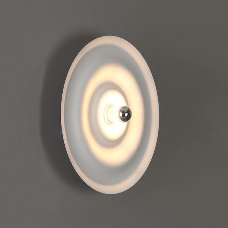 1 Light Circle Wall Mount Light Fixture Modern Metal Wall Mounted Lights
