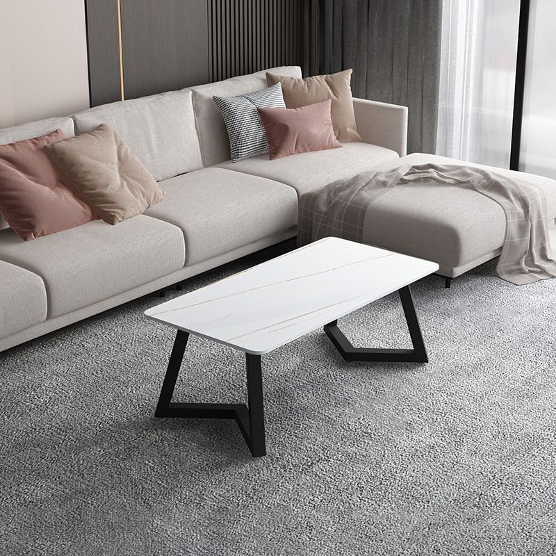 Slate Rectangular Coffee Table No Distressing Single Coffee Table
