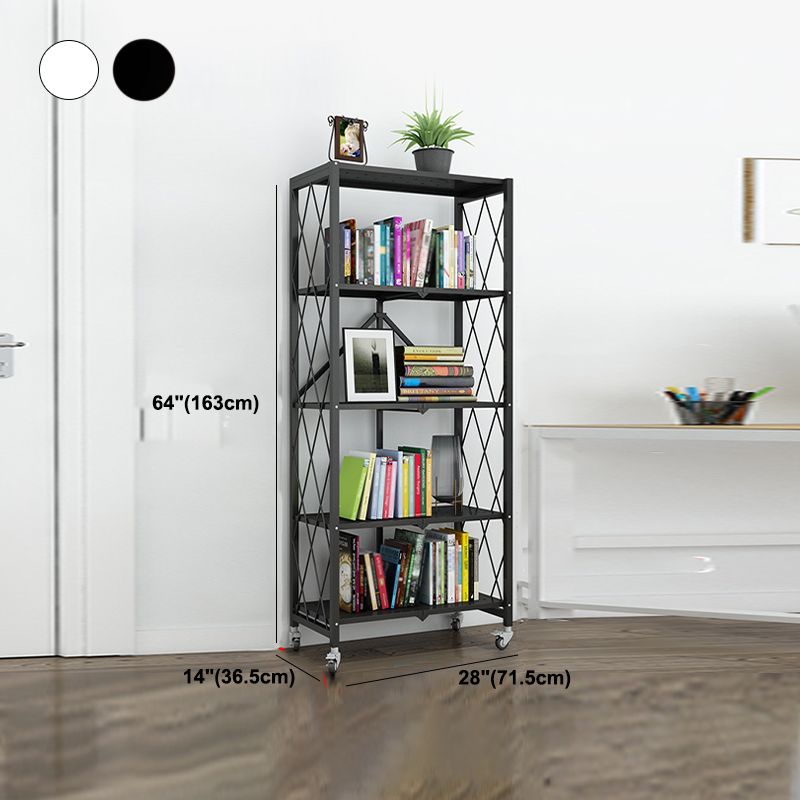 Industrial Open Etagere Bücherregal Metall -Bücherregal mit Zaubererrädern