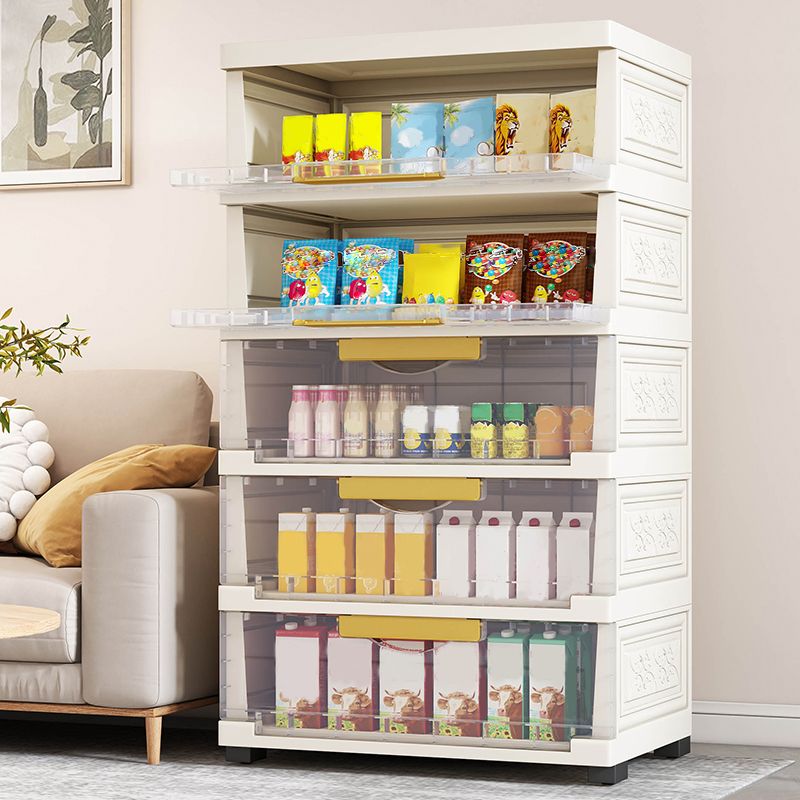 Hinged Wardrobe Closet Contemporary Plastic Storage Cabinet for Home