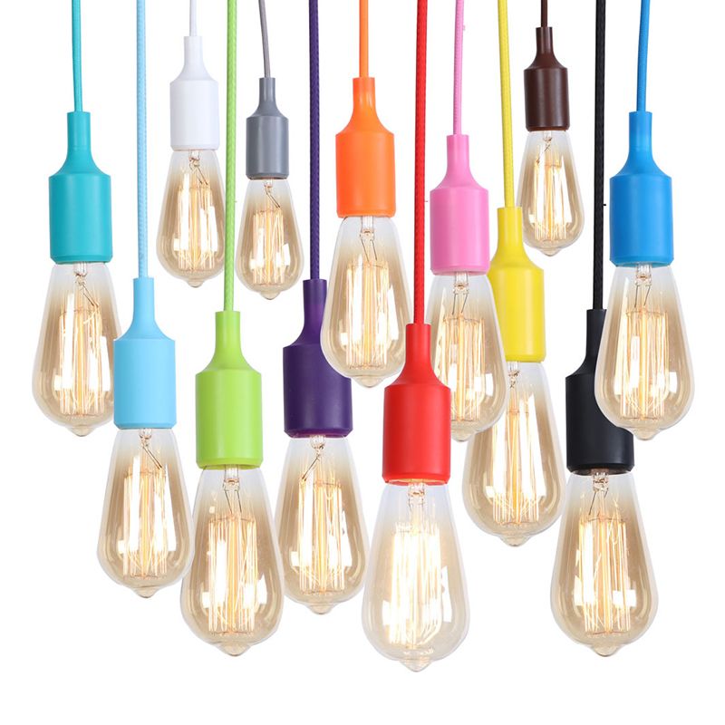 Multi-couleurs en option en option unique suspension de style macaron de lumière simplicité mini-pendant lampe pour les escaliers Corridor