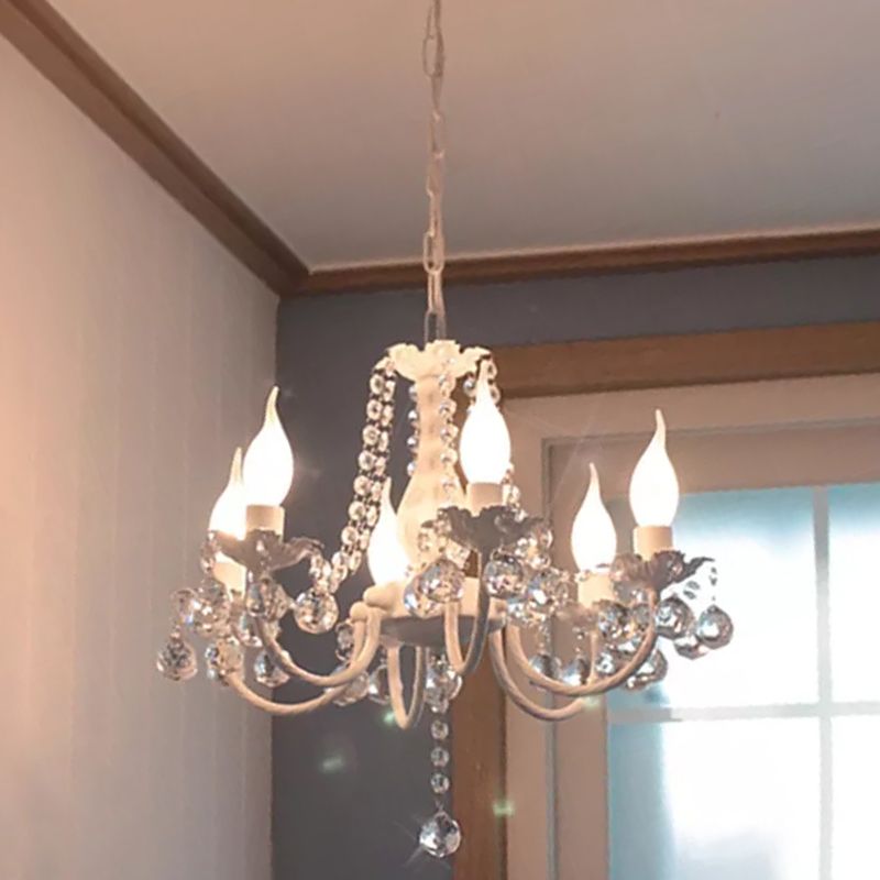 Traditional Unique Chandelier Lights Crystal 6-Light Pendant Light Fixtures