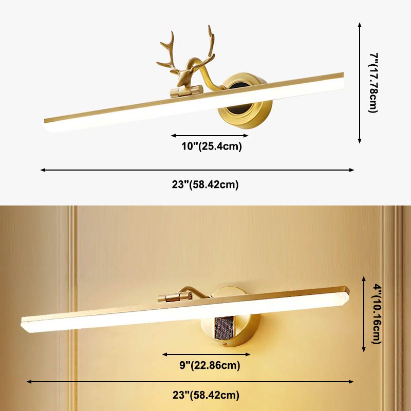 Miniralisme Mirror Light Vanity Lighttures pour les toilettes Salle pour toilettes