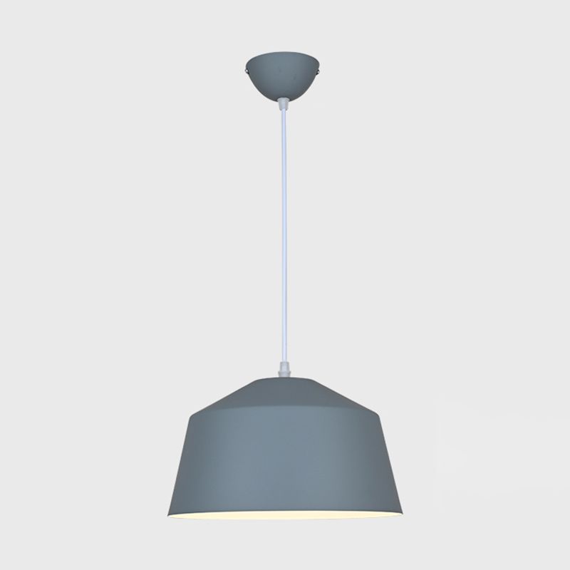 Bowl Shape Hanging Lighting Modern Macaron Style Metal 1 Pendre clair pour l'hôtel