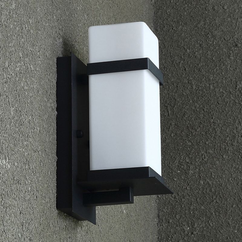 Industrialstil Zylinder Wandleuchte weiße Glaswandleuchte für Korridor