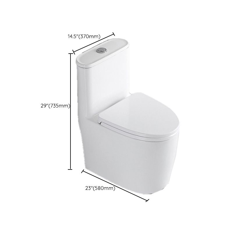 Traditional Floor Mounted Flush Toilet White Urine Toilet with Seat for Bathroom
