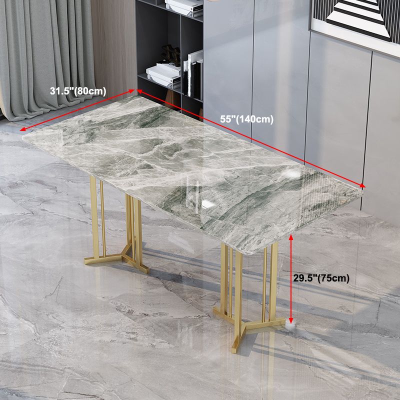 1/2/5/7 Pieces Luxury Dining Set Sintered Stone Dining Table with Leather Chairs