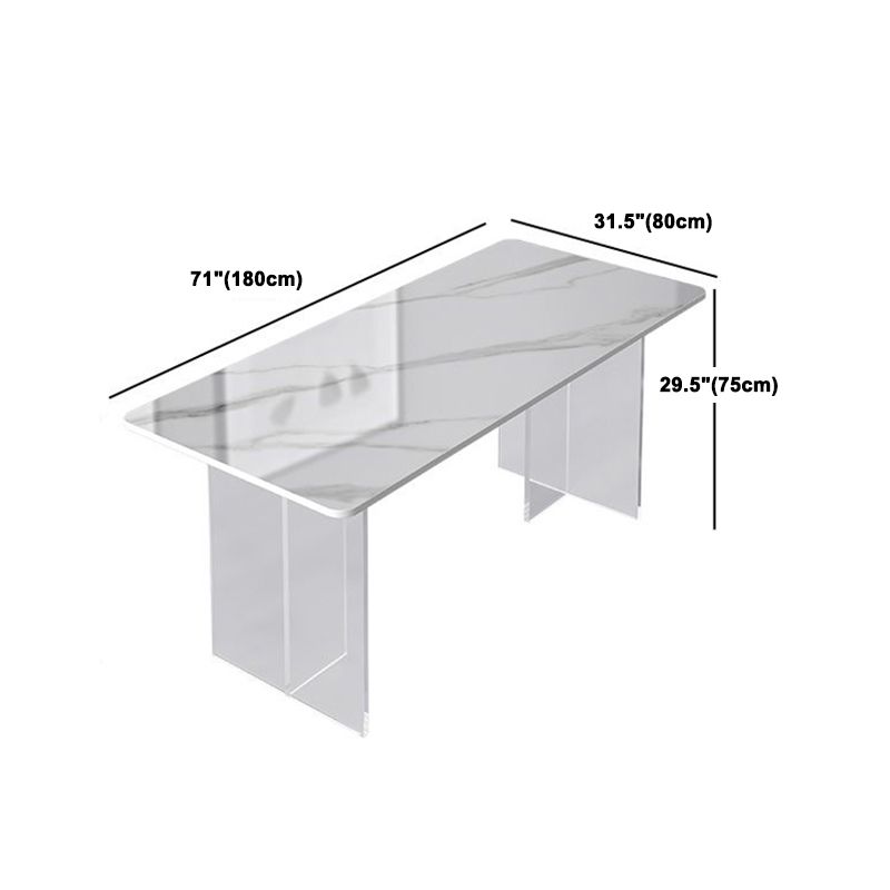Modern 1/2/5 Pieces Dining Set Rectangle Stone Dining Table for Dining Room Kitchen
