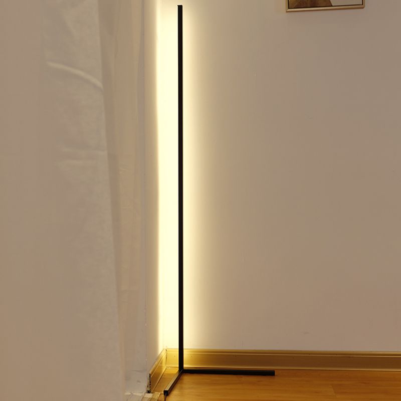 Contemporary Style Linear Shape Floor Lamp Metal Single Light Floor Lamp