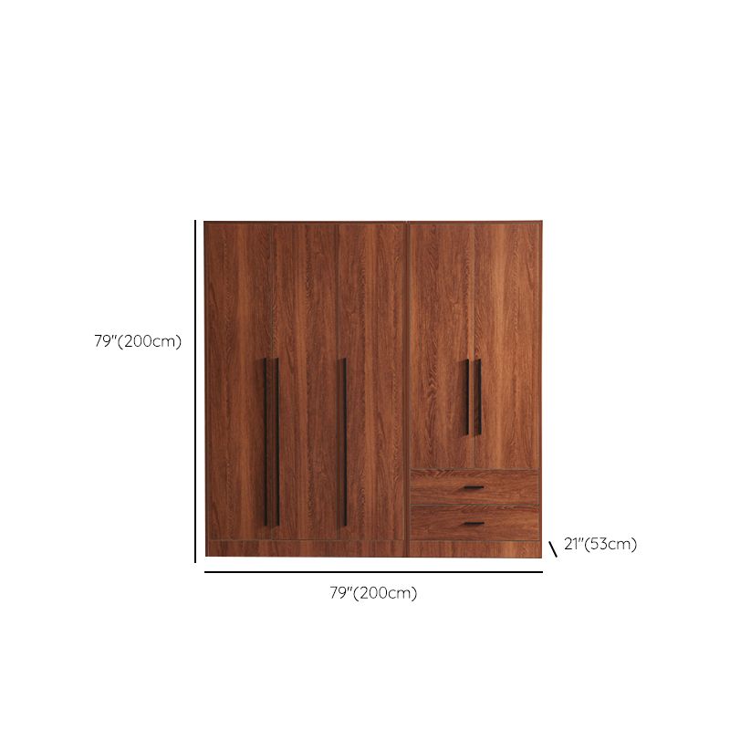 Modern Wooden Frame Armoire Freestanding Multifunctional Wardrobe