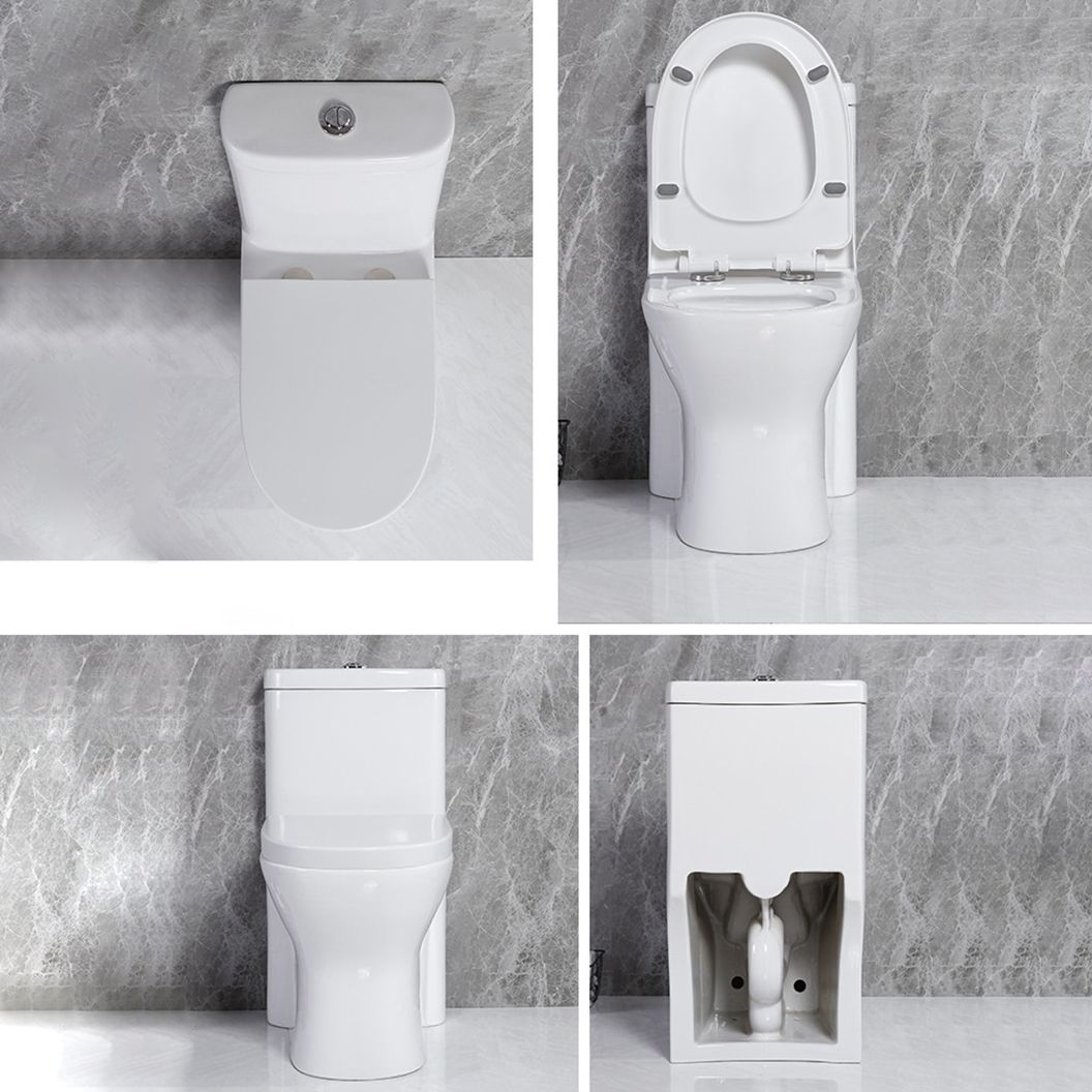 Modern Siphon Jet Toilet Floor Mount Flush Toilet with Toilet Seat