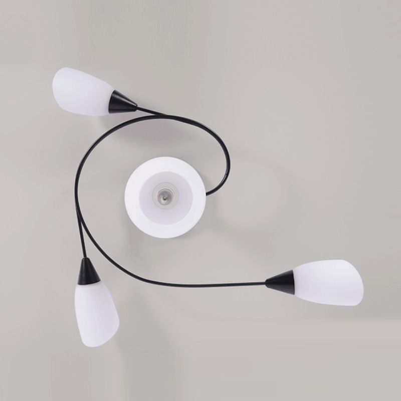 Glass Geometric Shape Flush Mount Light Modern-Style Multi Lights Flush Ceiling Light