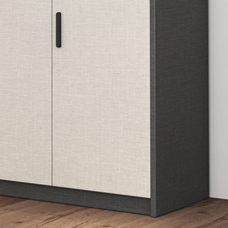 Modern Wood Cabinet Bar Pulls Rectangle Side Cabinet with Drawer