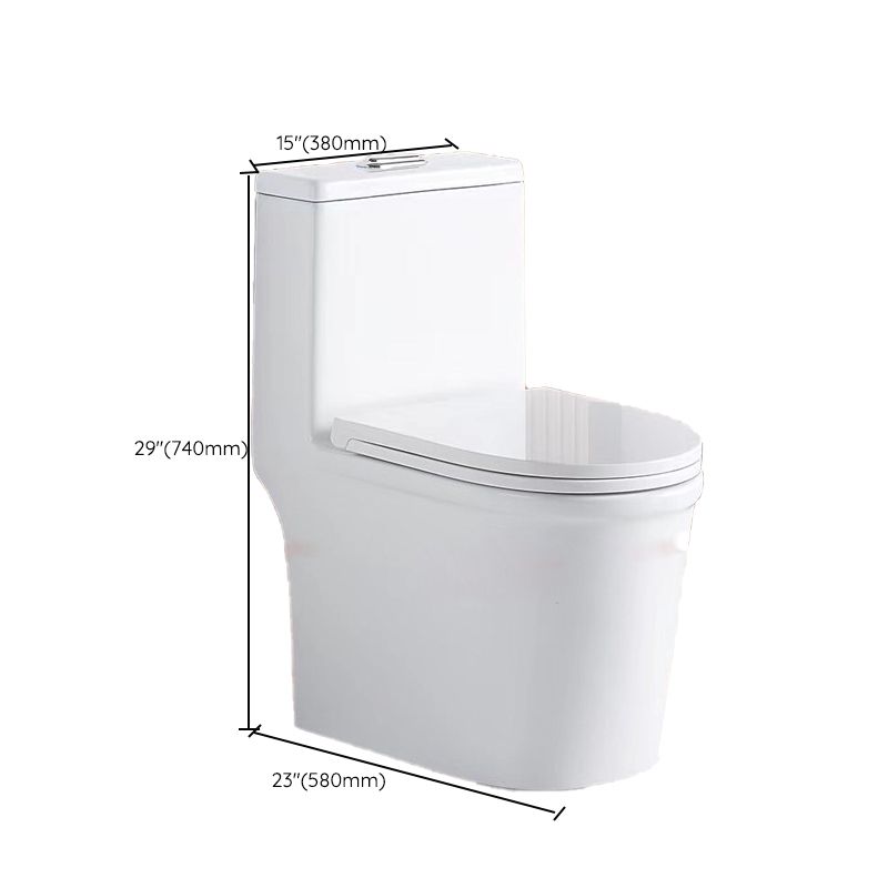 Contemporary Ceramic Toilet Bowl One Piece Skirted Urine Toilet with Seat