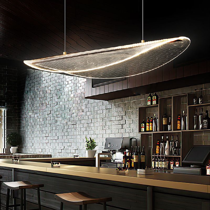 Clear Acrylic LED Pendant Ceiling Modernism Unique Kitchen Island Lighting