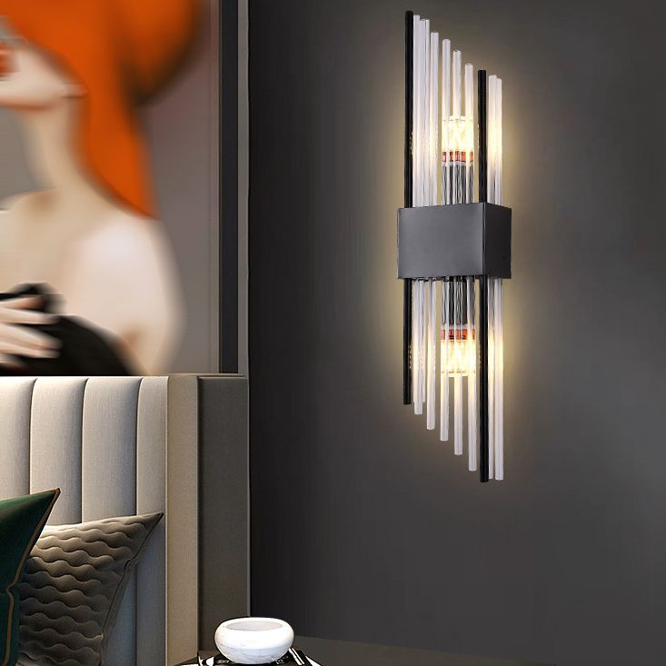 Geometric Wall Lighting Modern Crystal 2 Lights Wall Sconces