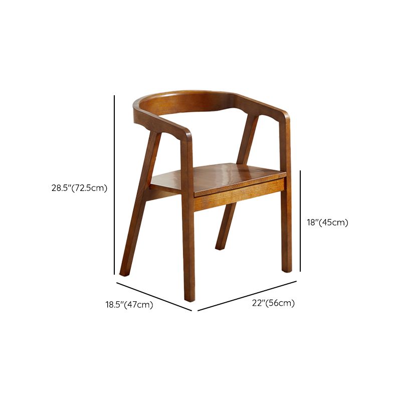 Contemporary Dining Room Solid Wood Open Back Side Dining Chair