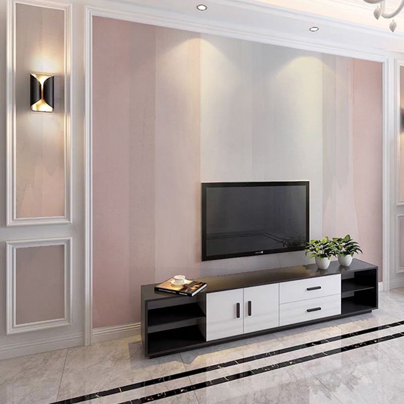 Scandinavian Ombre Wall Art for Living Room, Large Wall Mural in Orange and Blue