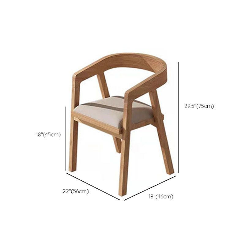 Natural Finish Solid Wood Dining Set 1/7 Pieces Modern Dinette Set with Wooden Chairs