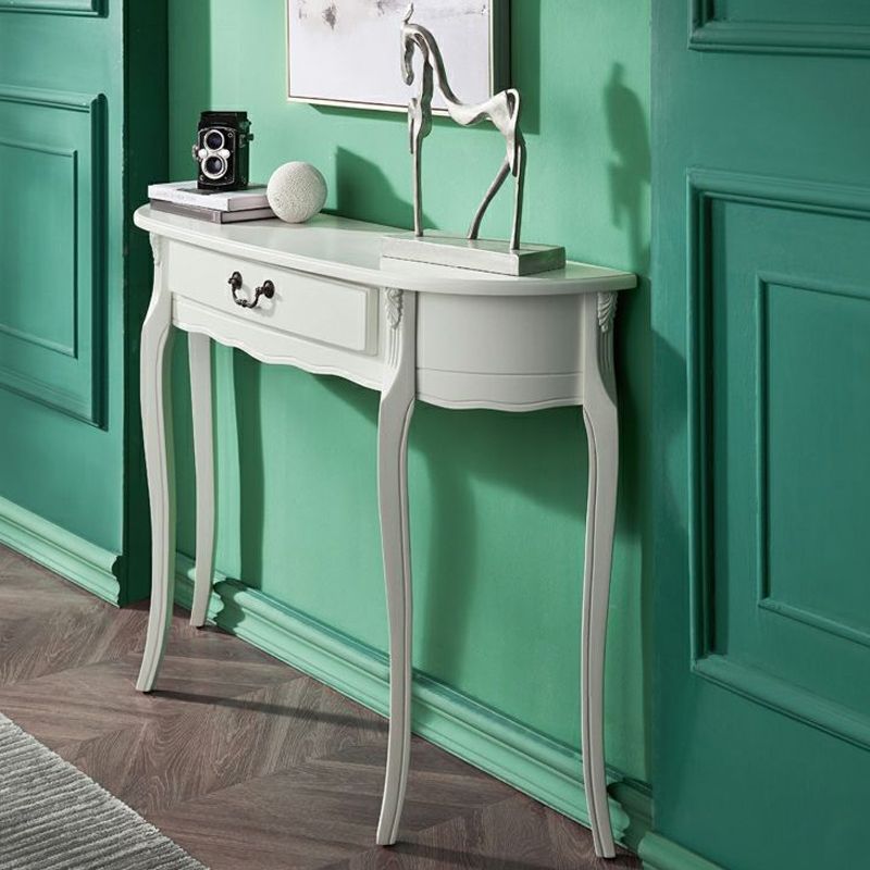 Freeform Console Table Wood Console Table with Single Drawer